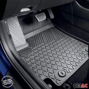 Hyundai Sonata Floor Mats - Omac - Rubber TPE - Black - 2020-2025